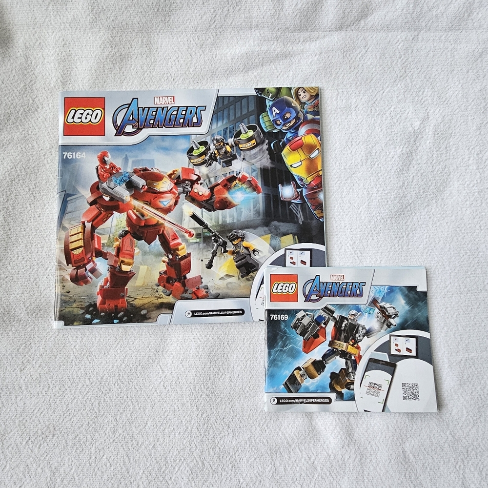 2 LEGO Marvel Avengers Vehicles Instruction Manual Booklets